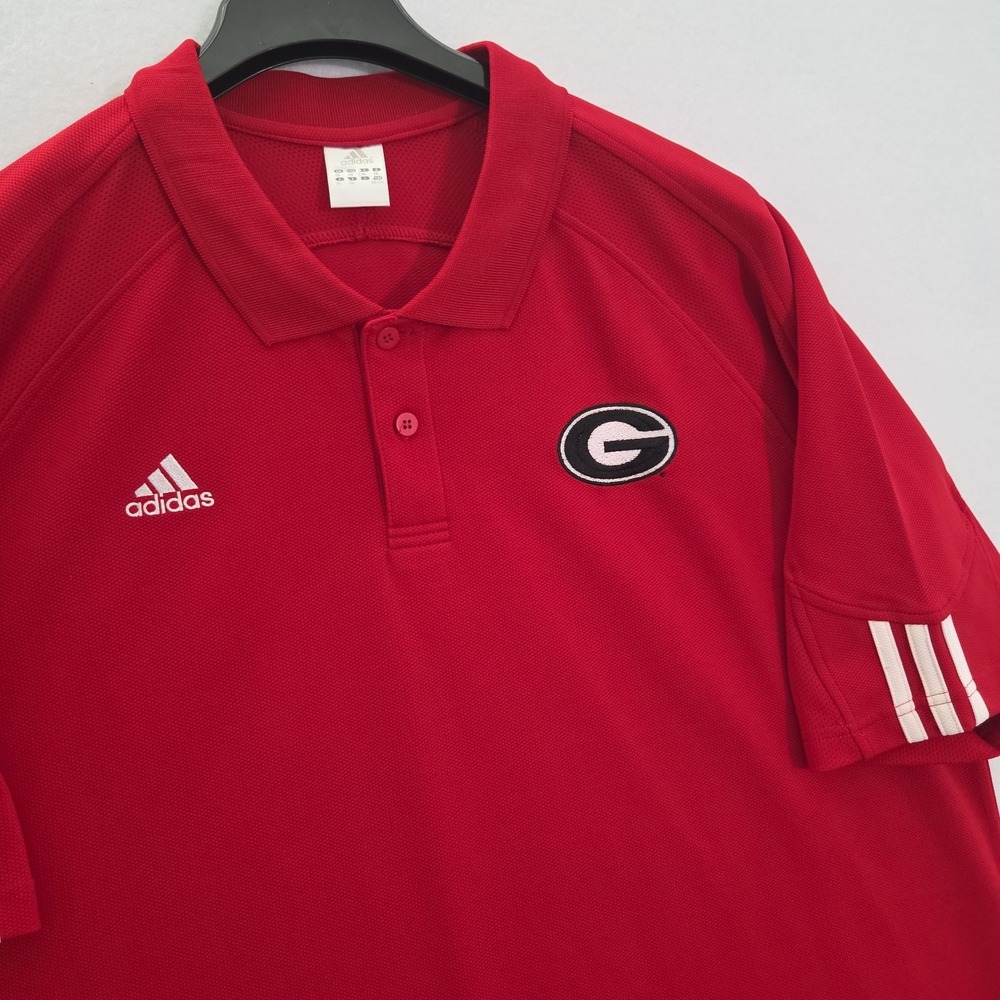 Adidas Georgia Bulldogs Performance Polo Shirt Men 2XL Red Logo Football Golf